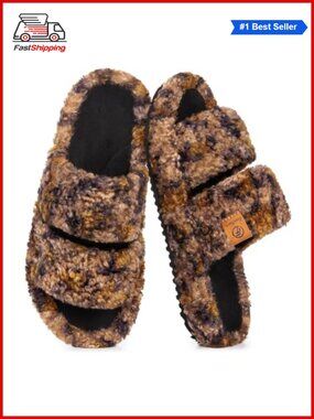 ✨ EverFoams Women's Fuzzy Open-Toe Slippers Memory Foam House Shoes